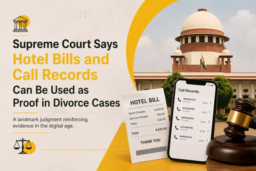 Supreme Court Says Hotel Bills and Call Records Can Be Used as Proof in Divorce Cases